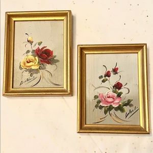 Vintage Floral Small Paintings